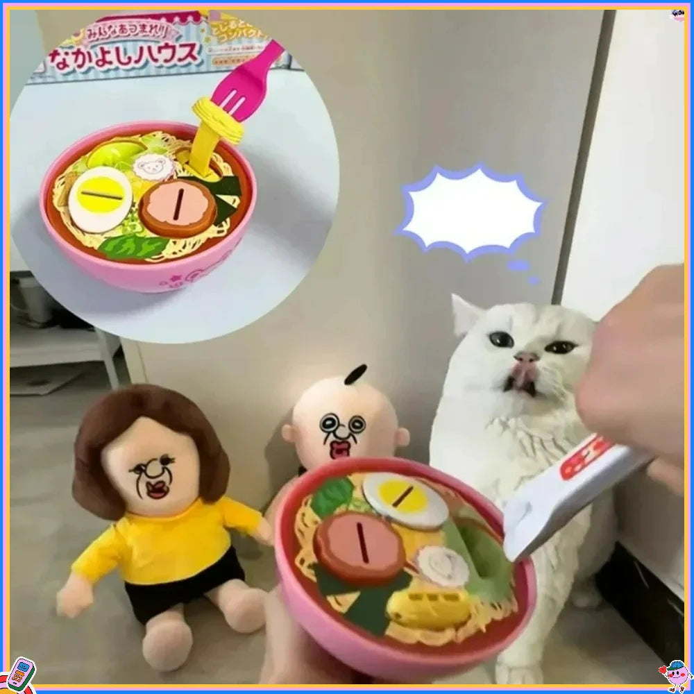 @9 Types Food Feeding Toy Japanese Pudding Feeding Toy Ramen Ice Cream Jelly Strawberry Pudding Set Kids' Role Play Toys Gifts