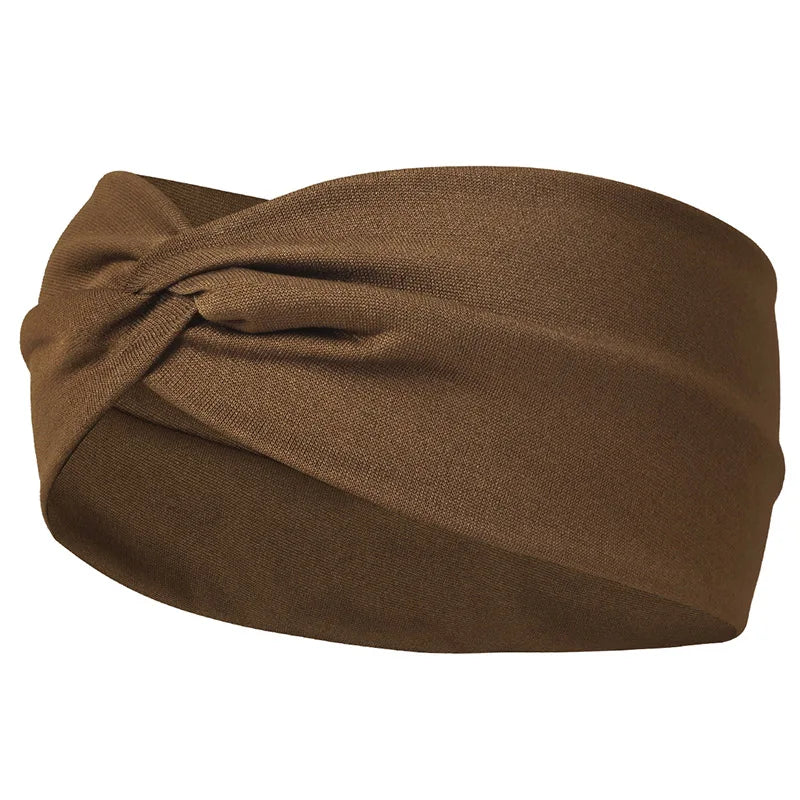 Women Cross Solid Color Hair Bands Girls Fashion Leopard Print Elastic Knitted Headbands Vintage Turban Make Hair Accessories