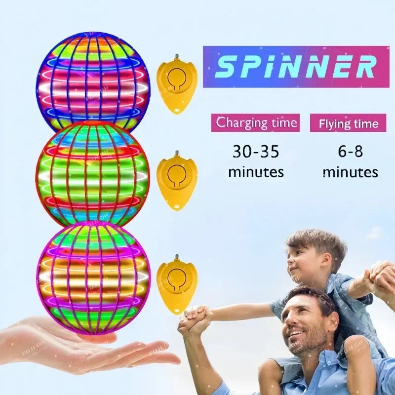 Magnetic Levitation Flying Gyro Ball for Kids High Tech Magic Toy Outdoor Sports Interactive Rotation Sensor Game Modern Play