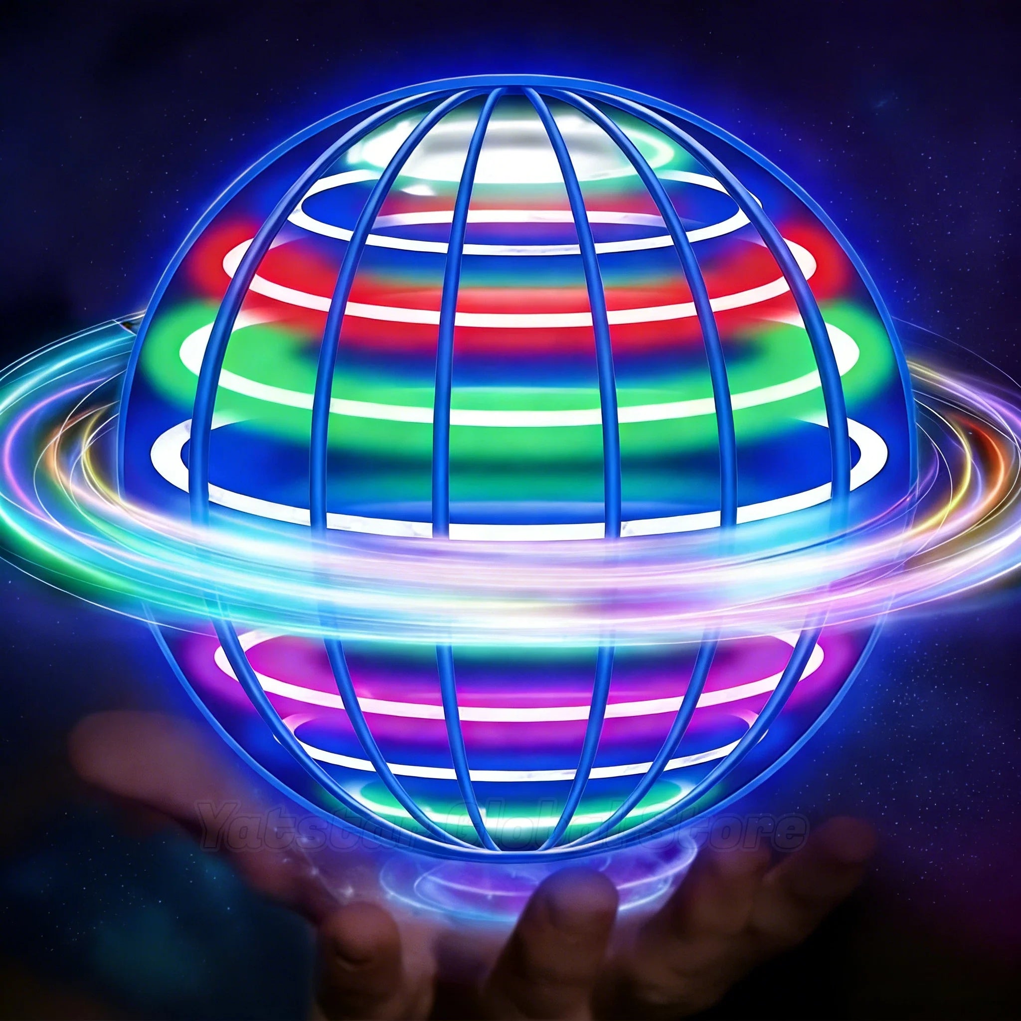 Magnetic Levitation Flying Gyro Ball for Kids High Tech Magic Toy Outdoor Sports Interactive Rotation Sensor Game Modern Play