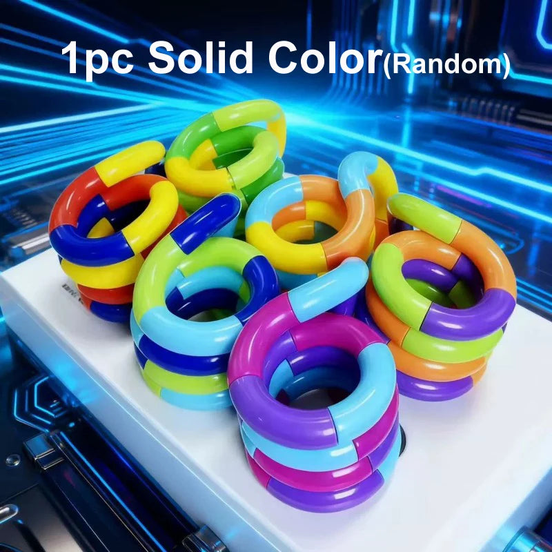 1/3/5pcs Deformable Rope Crystal Twist Rope Pressure Stress Relief Toys Rrainbow Color Deformation Rope Knot Anti Stress Toys