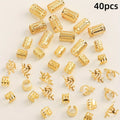 40/80PCS Elegant Hollow Out Hair Rings  For Women Girls DIY Hair Accessories Loc Hair Jewelry for Braids