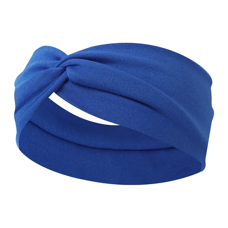 Women Cross Solid Color Hair Bands Girls Fashion Leopard Print Elastic Knitted Headbands Vintage Turban Make Hair Accessories