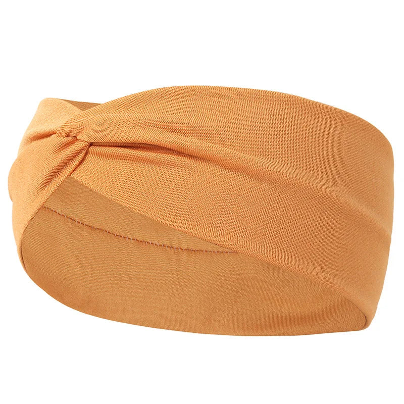 Women Cross Solid Color Hair Bands Girls Fashion Leopard Print Elastic Knitted Headbands Vintage Turban Make Hair Accessories