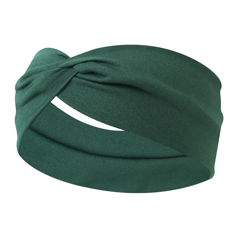 Women Cross Solid Color Hair Bands Girls Fashion Leopard Print Elastic Knitted Headbands Vintage Turban Make Hair Accessories