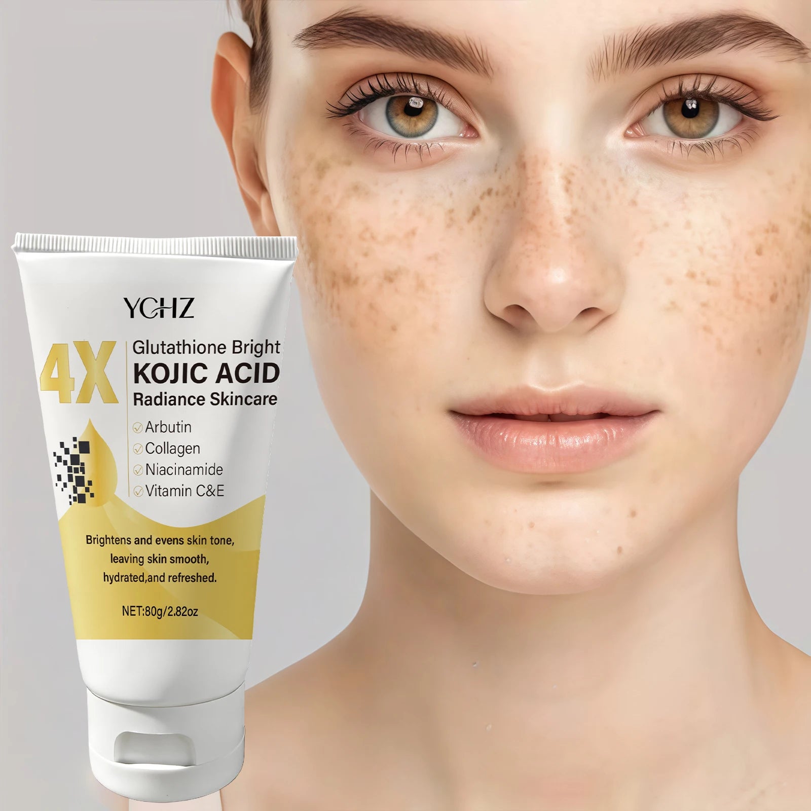 KOJIC ACID Brightening cream - Dark spots & glowing skin, Suitable for Both Men and Women - Whitening and Moisturizing Cream, for Day and Night Use