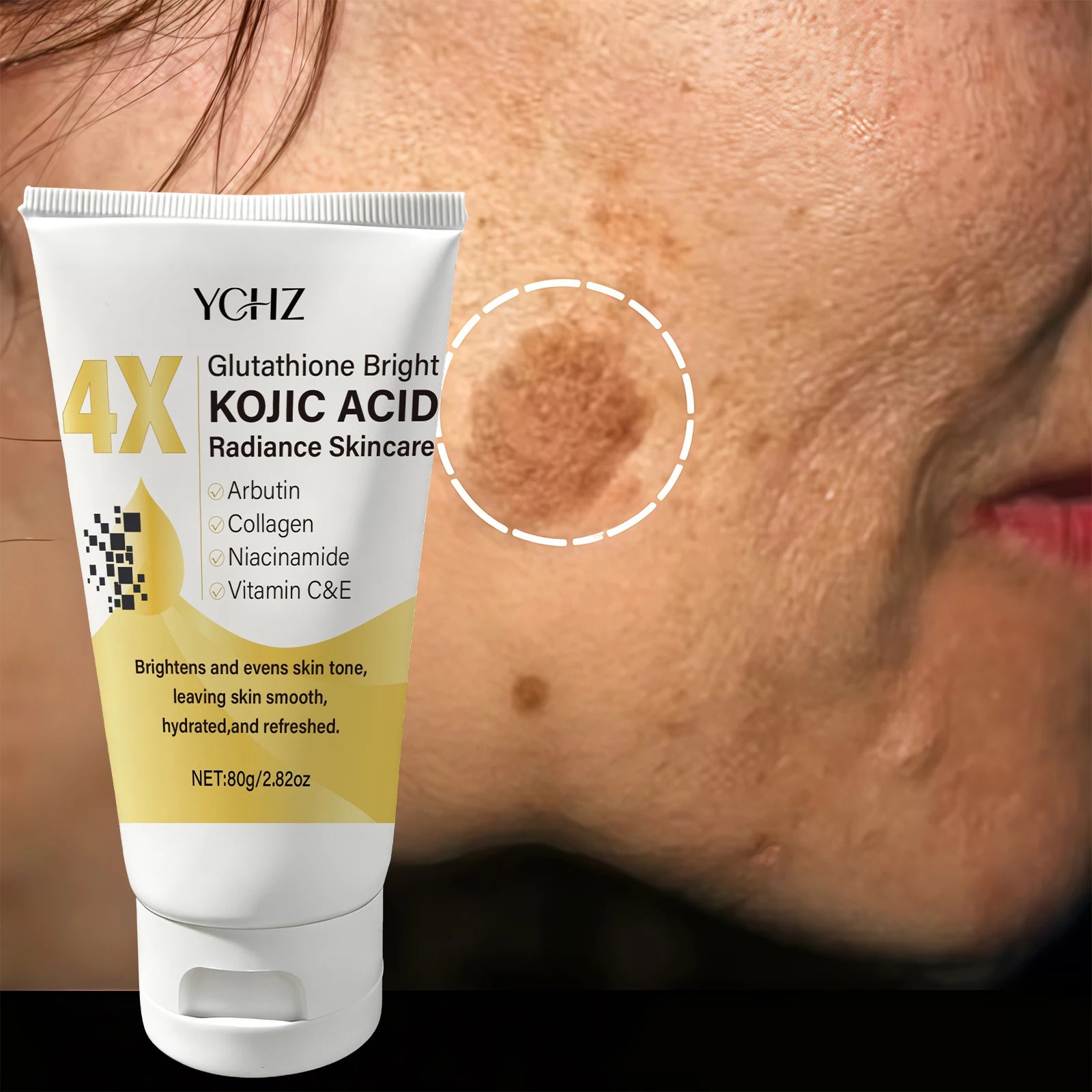 KOJIC ACID Brightening cream - Dark spots & glowing skin, Suitable for Both Men and Women - Whitening and Moisturizing Cream, for Day and Night Use