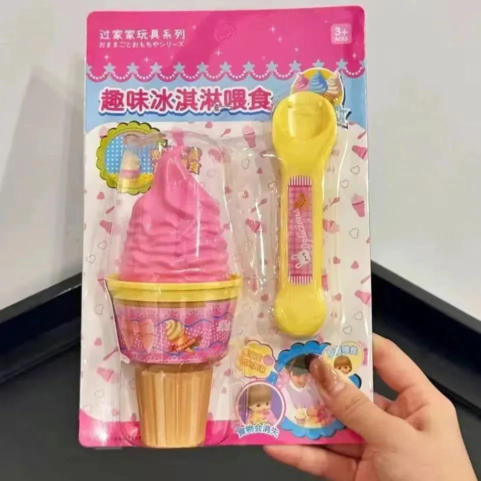 @9 Types Food Feeding Toy Japanese Pudding Feeding Toy Ramen Ice Cream Jelly Strawberry Pudding Set Kids' Role Play Toys Gifts