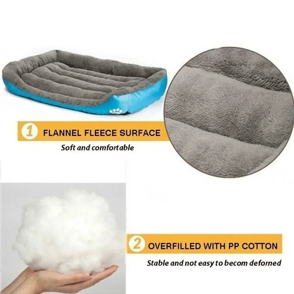 Soft Square Large Dog Sofa Elastic Dog House Cushion Winter Warm Medium Dog Bed Washable Cat Kennel House Accessories