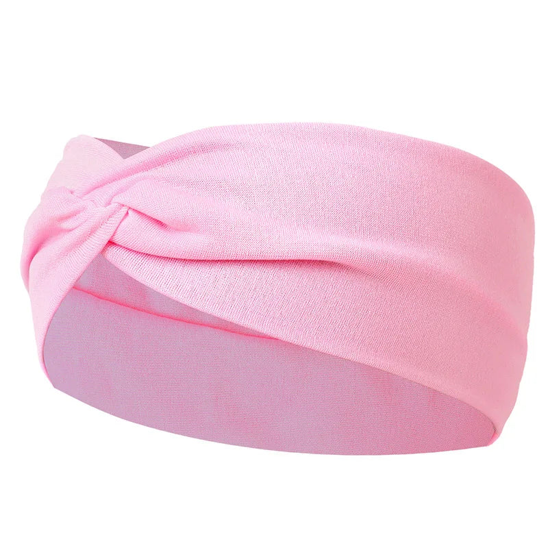 Women Cross Solid Color Hair Bands Girls Fashion Leopard Print Elastic Knitted Headbands Vintage Turban Make Hair Accessories