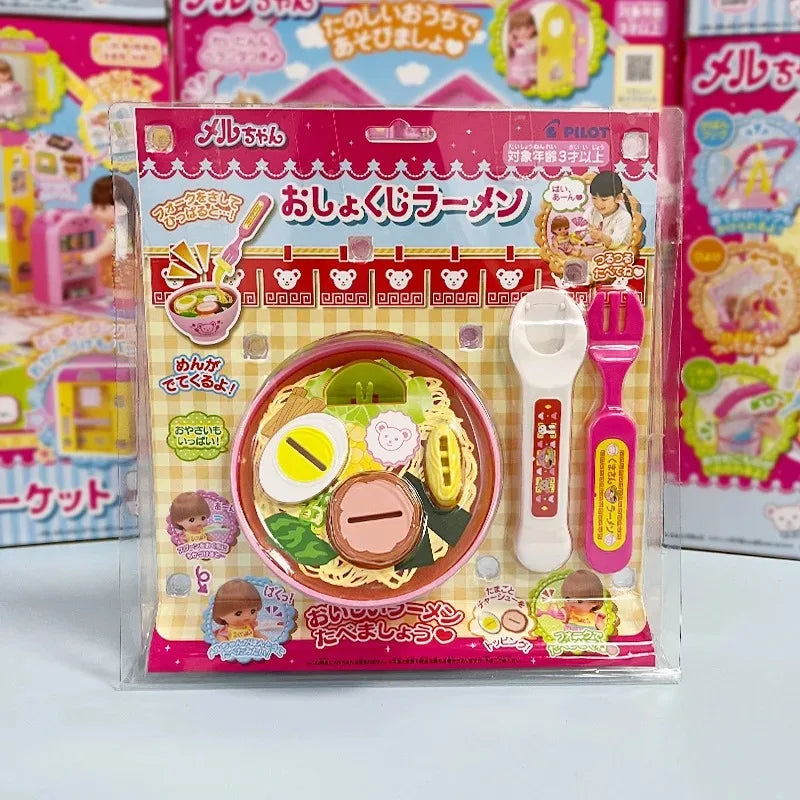 @9 Types Food Feeding Toy Japanese Pudding Feeding Toy Ramen Ice Cream Jelly Strawberry Pudding Set Kids' Role Play Toys Gifts