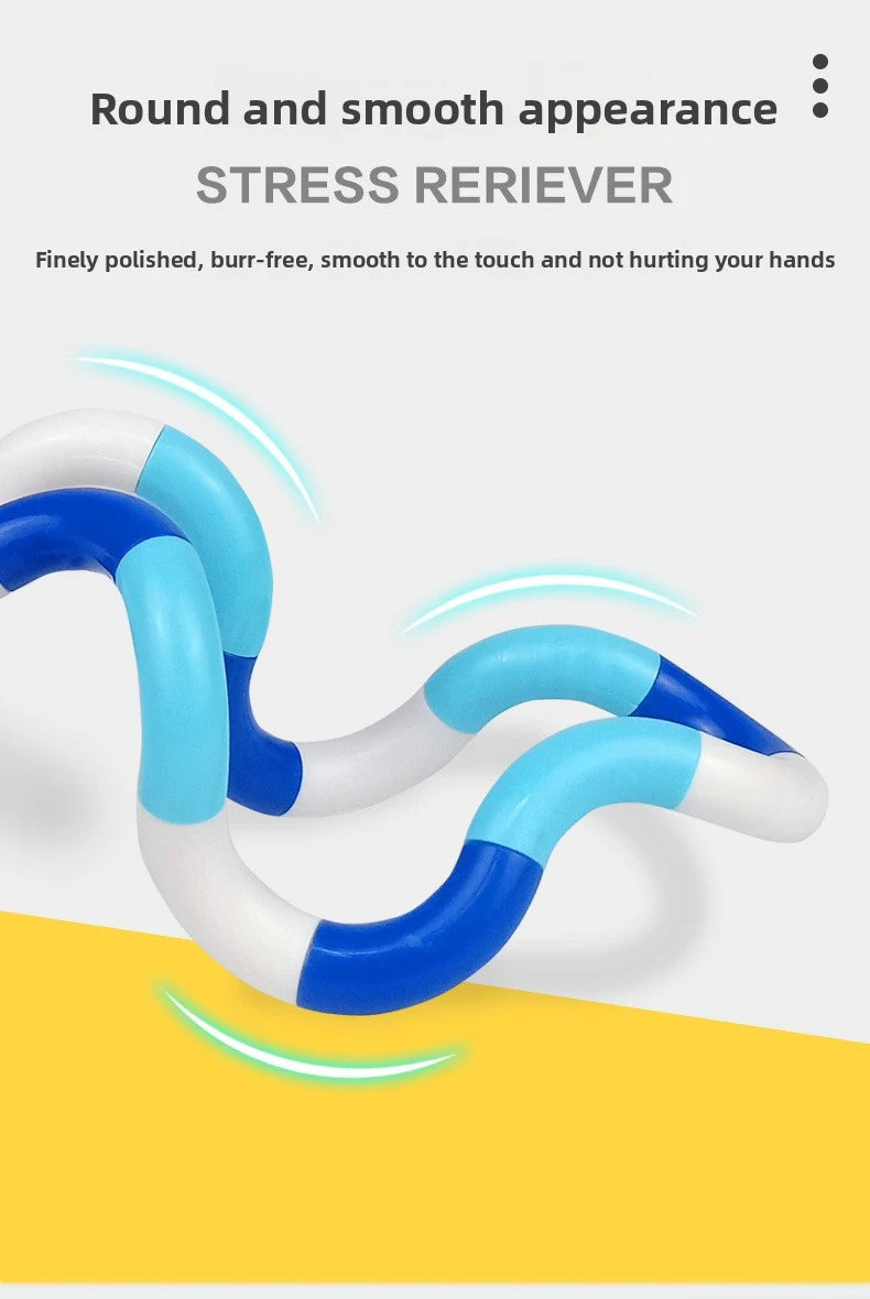 1/3/5pcs Deformable Rope Crystal Twist Rope Pressure Stress Relief Toys Rrainbow Color Deformation Rope Knot Anti Stress Toys