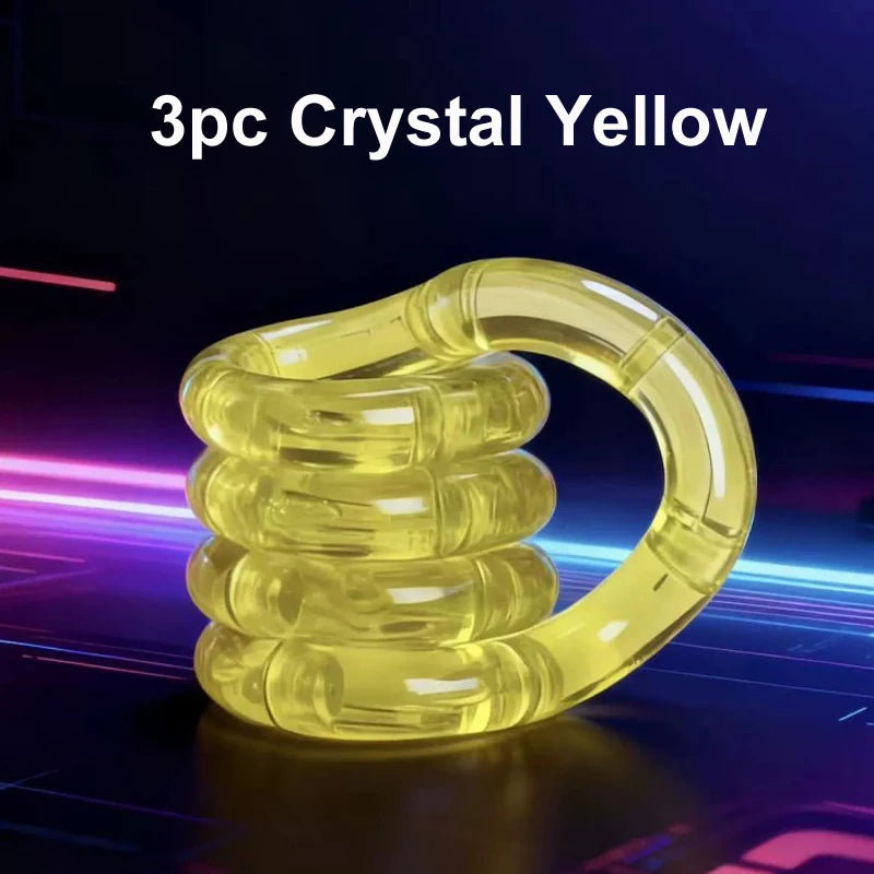 1/3/5pcs Deformable Rope Crystal Twist Rope Pressure Stress Relief Toys Rrainbow Color Deformation Rope Knot Anti Stress Toys
