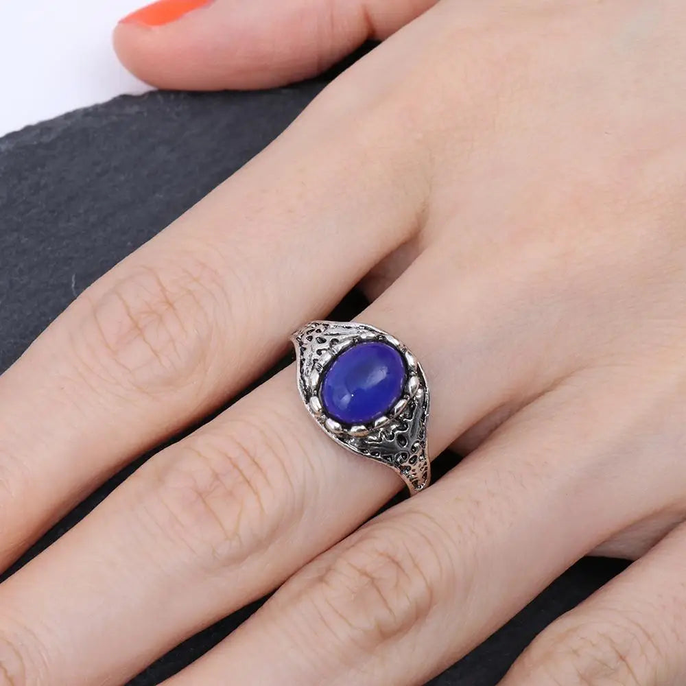 Vintage Luminous Mood Ring Color Changing Ring Temperature Control Ring Jewelry Gift for Women Girl Party New Fashion Jewelry