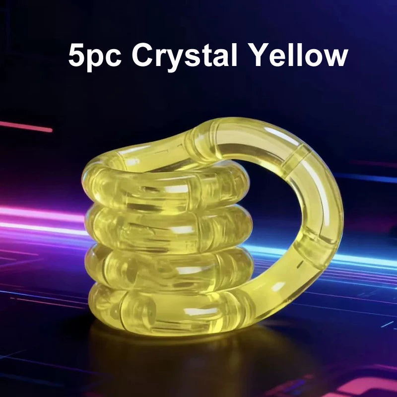 1/3/5pcs Deformable Rope Crystal Twist Rope Pressure Stress Relief Toys Rrainbow Color Deformation Rope Knot Anti Stress Toys
