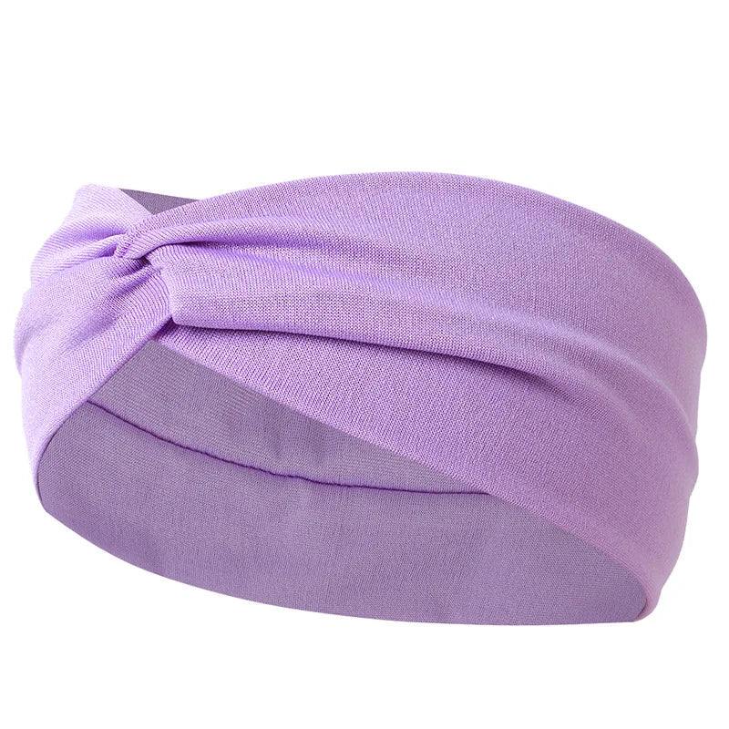 Women Cross Solid Color Hair Bands Girls Fashion Leopard Print Elastic Knitted Headbands Vintage Turban Make Hair Accessories