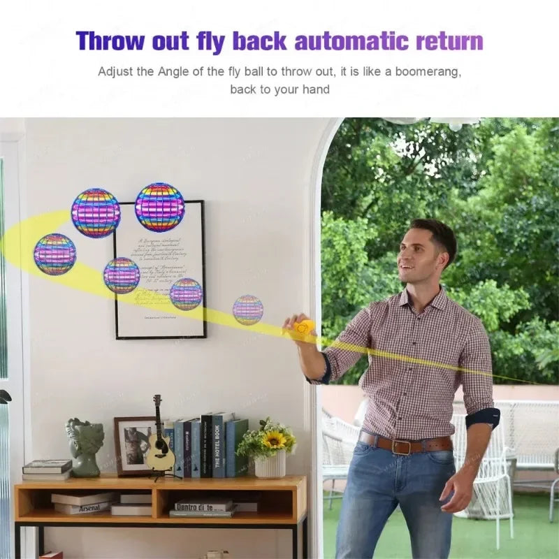 Magnetic Levitation Flying Gyro Ball for Kids High Tech Magic Toy Outdoor Sports Interactive Rotation Sensor Game Modern Play