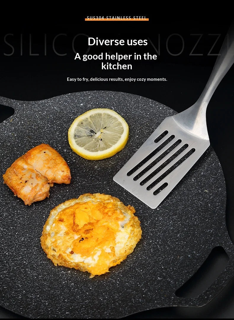Restaurant home small pan spatula stainless steel flat spatula steak spatula pancake spatula tiramisu spatula teppanyaki spatula