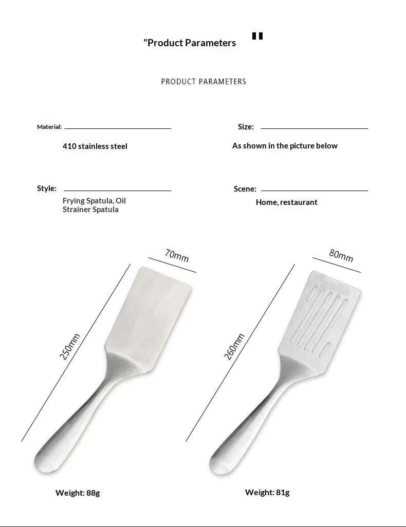 Restaurant home small pan spatula stainless steel flat spatula steak spatula pancake spatula tiramisu spatula teppanyaki spatula