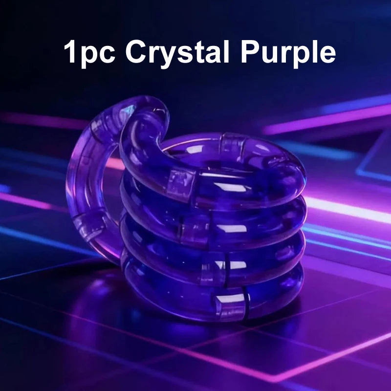 1/3/5pcs Deformable Rope Crystal Twist Rope Pressure Stress Relief Toys Rrainbow Color Deformation Rope Knot Anti Stress Toys