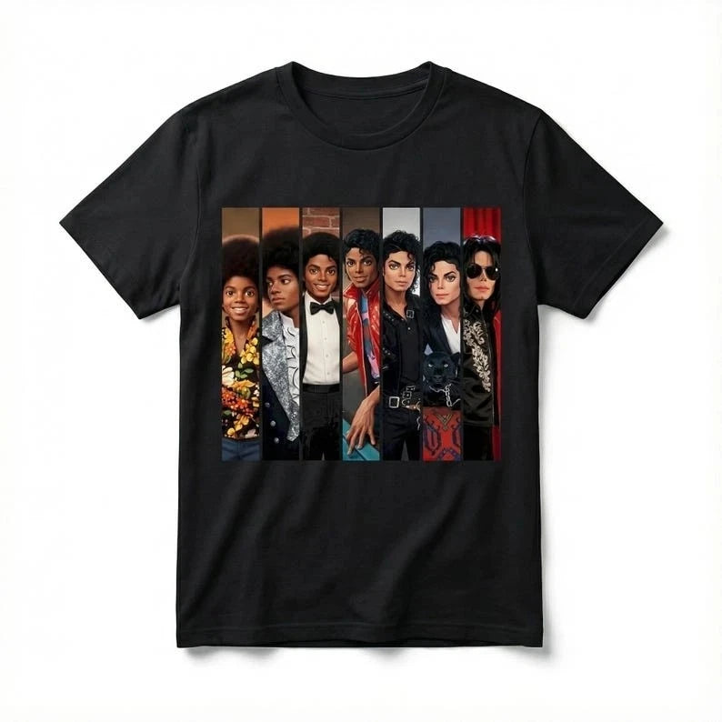 Black or White - Michael Jackson MJ new Men's T-Shirt Unisex O-Neck 100% Cotton Short Sleeve Oversized Y2k Popular Fashion Tee