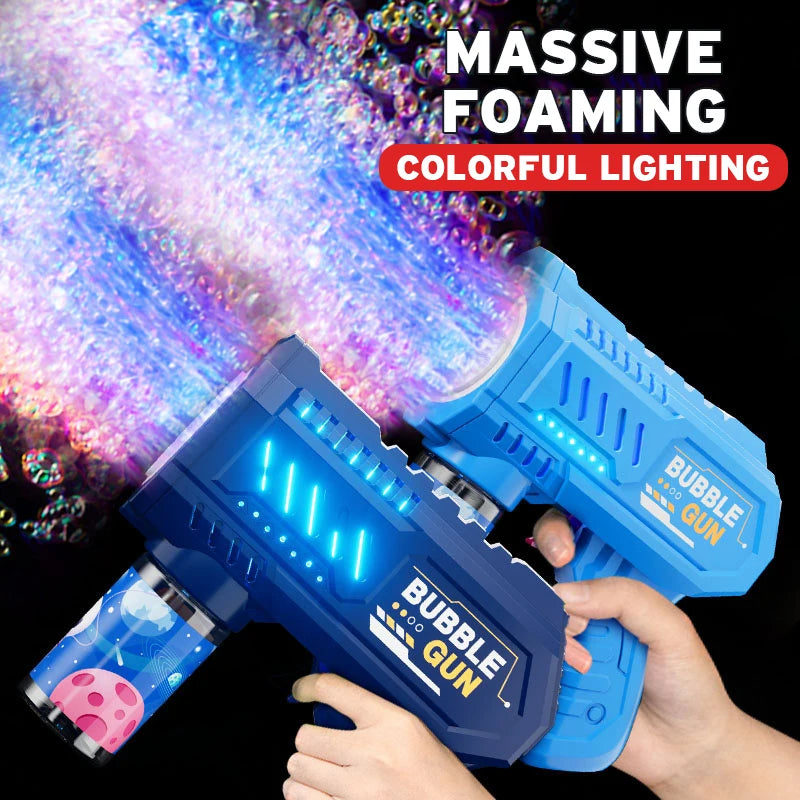 Fully Automatic Space Bubble Blowing Toy Bubble Gun Outdoor Bubble Machine Gift Holiday Gift Toy (Without Bubble Water)